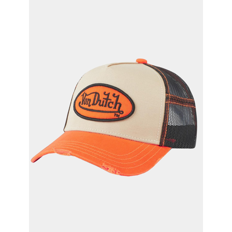 Casquette trucker summer orange et noir homme - Von Dutch