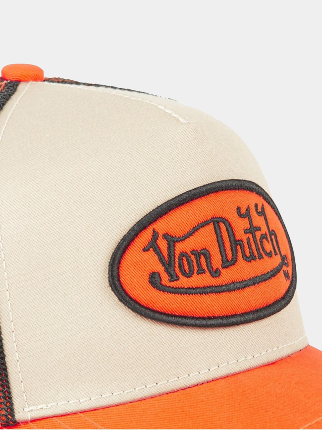 Casquette trucker summer orange et noir homme - Von Dutch