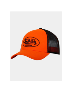 Casquette trucker fluo orange et noir adulte - Von Dutch