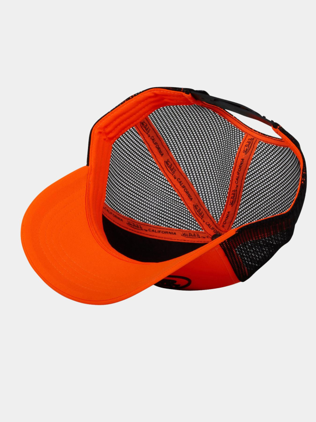 Casquette trucker fluo orange et noir adulte - Von Dutch