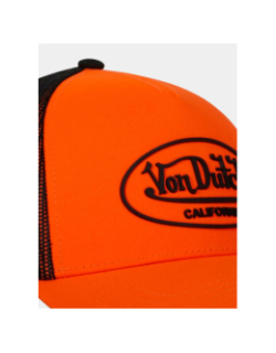 Casquette trucker fluo orange et noir adulte - Von Dutch
