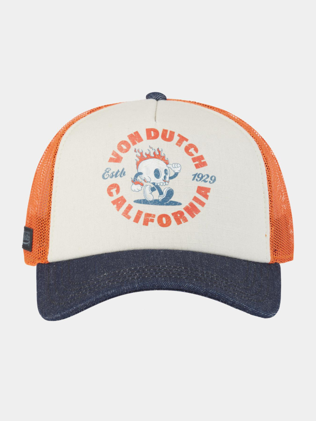 Casquette trucker visière denim multicolore adulte - Von Dutch