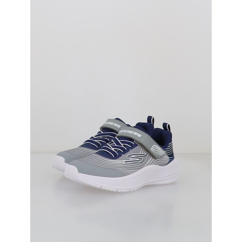 Chaussure Skechers Skechers Enfant Gris Baskets à Scratch