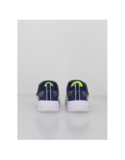 Baskets à scratch microspec advance gris bleu enfant - Skechers