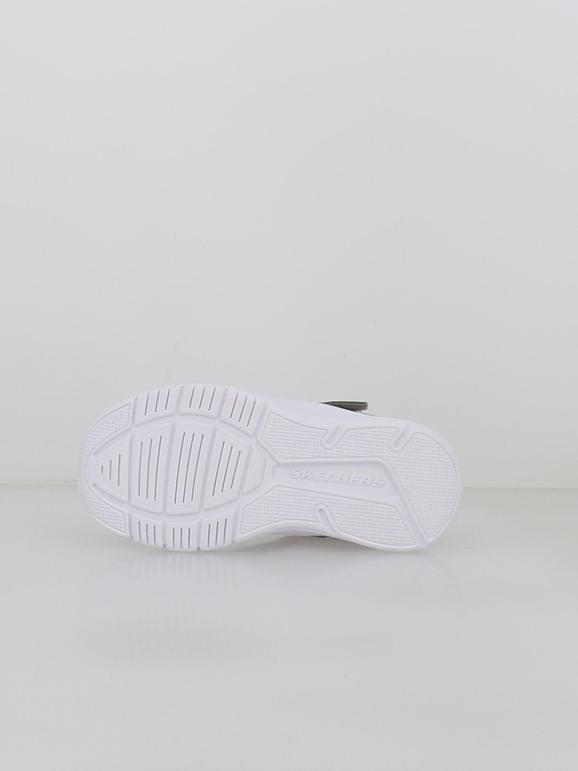 Baskets à scratch microspec advance gris bleu enfant - Skechers