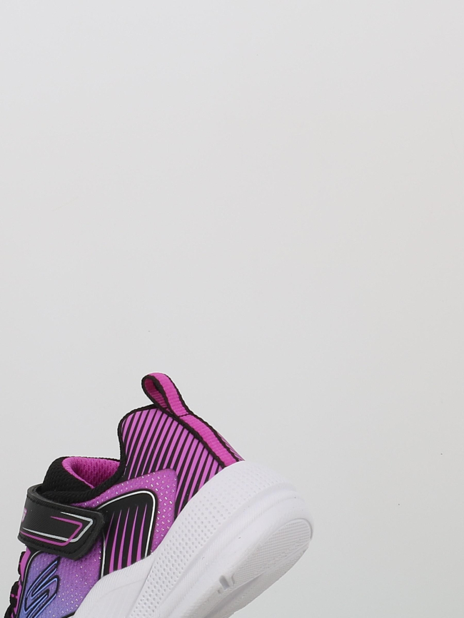 Baskets à scratch microspec advance violet enfant - Skechers