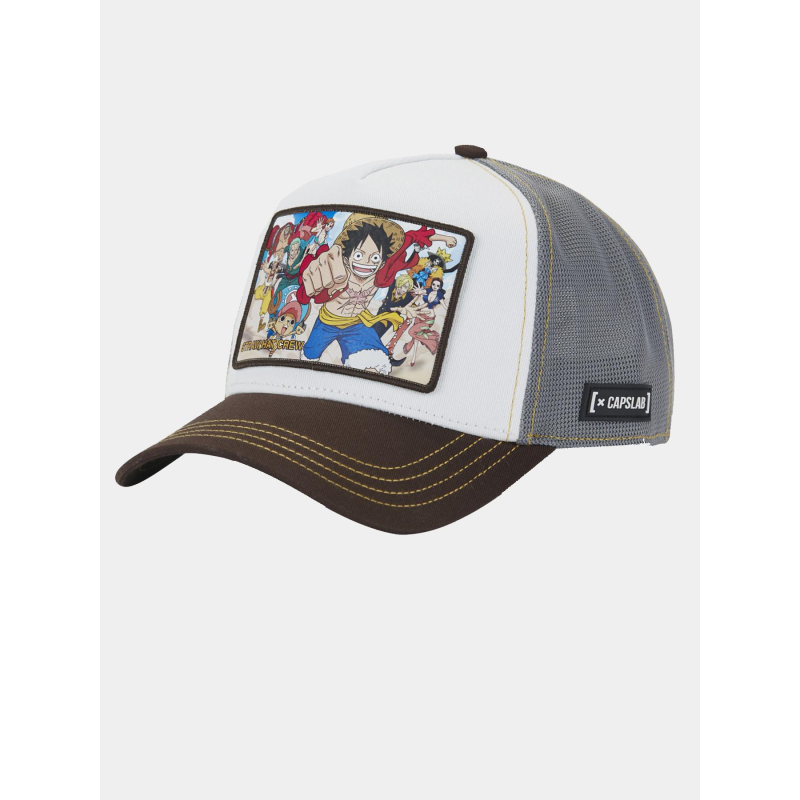 Casquette trucker one piece crew marron et gris adulte - Capslab