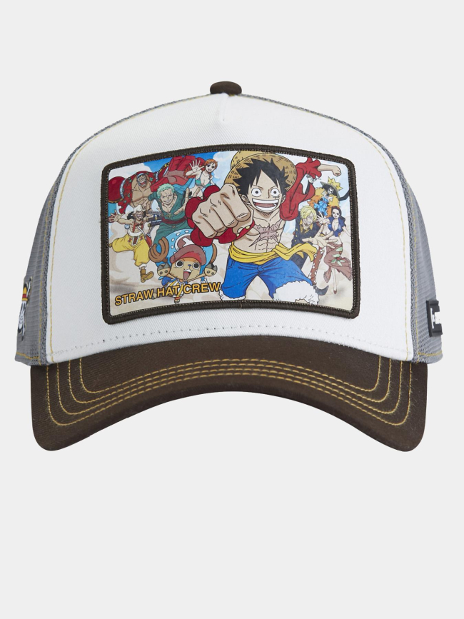 Casquette trucker one piece crew marron et gris adulte - Capslab