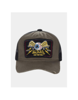 Casquette trucker effet usé flying eye kaki homme - Von Dutch