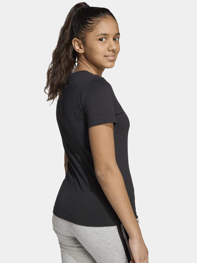 T-shirt jg glam logo argenté brillant noir fille - Adidas