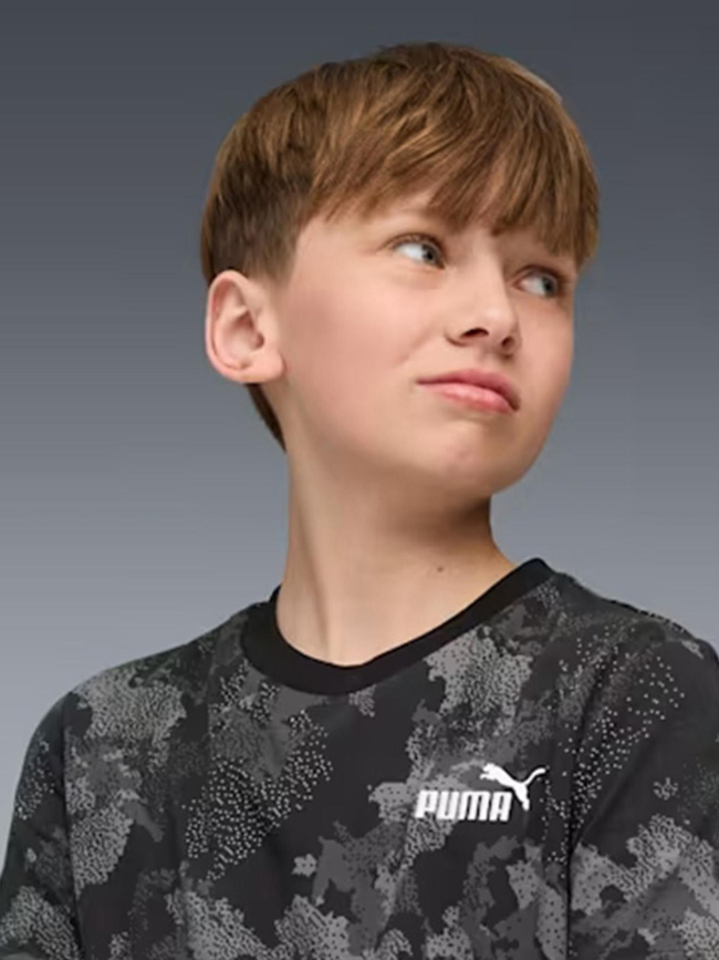 T-shirt ess camo aop noir garçon - Puma