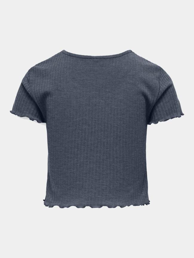 T-shirt côtelé kognella bleu marine fille - Only