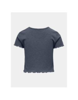 T-shirt côtelé kognella bleu marine fille - Only