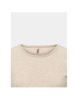 T-shirt côtelé kognella beige fille - Only
