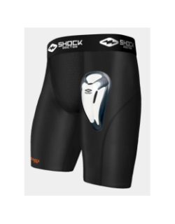 Short de compression et coquille bioflex blanc homme - Shock Doctor