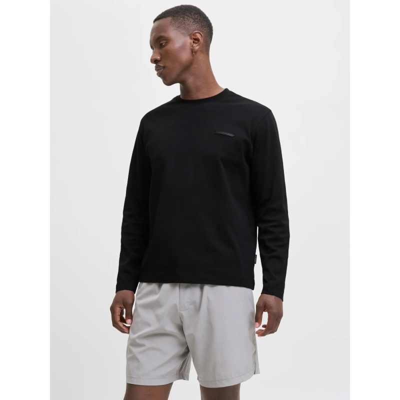 T-shirt à manches longue jcofusion noir homme - Jack & Jones