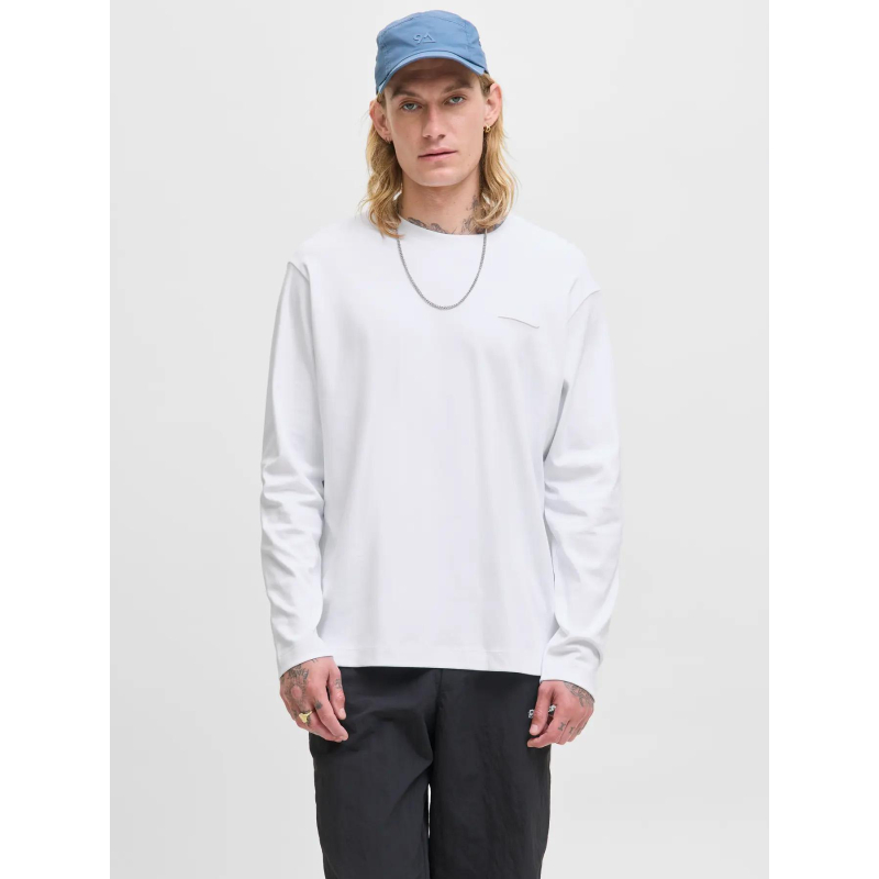 T-shirt à manches longues jcofusion blanc homme - Jack & Jones