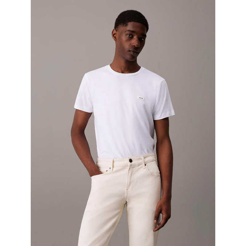 T-shirt slim stretch blanc homme - Calvin Klein
