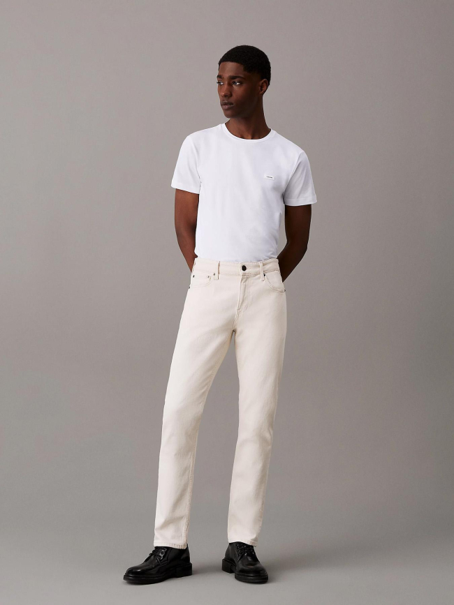 T-shirt slim stretch blanc homme - Calvin Klein