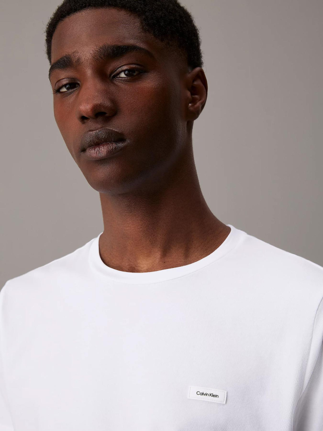 T-shirt slim stretch blanc homme - Calvin Klein
