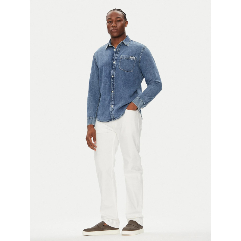Chemise Blanche Chemise En Jean Bleu Chemise En Jean Regular Denim
