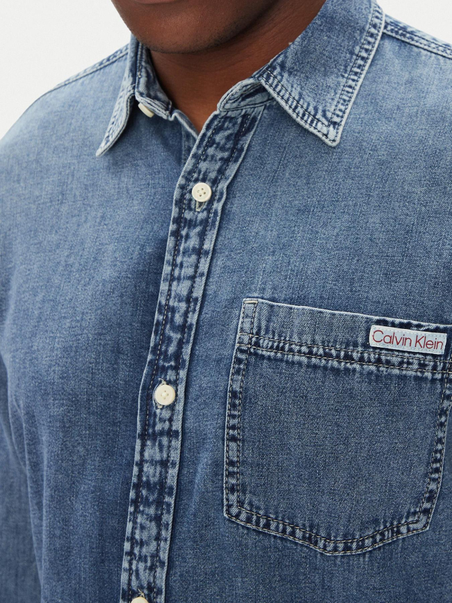Chemise en jean regular denim bleu homme - Calvin Klein Jeans