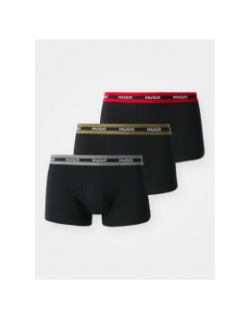 Pack de 3 boxers en coton à élastique logoté noir homme - Hugo