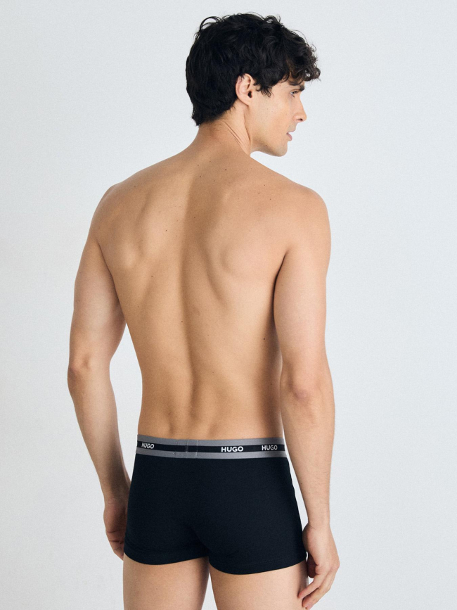Pack de 3 boxers en coton à élastique logoté noir homme - Hugo