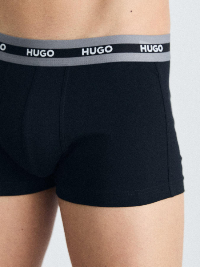 Pack de 3 boxers en coton à élastique logoté noir homme - Hugo
