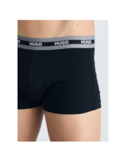 Pack de 3 boxers en coton à élastique logoté noir homme - Hugo
