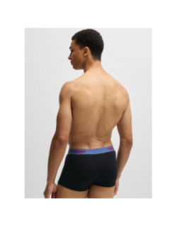 Pack de 3 boxers en coton à élastique coloré noir homme - Hugo