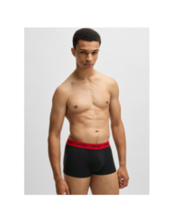 Pack de 3 boxers en coton à élastique coloré noir homme - Hugo