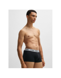 Pack de 3 boxers en coton à élastique coloré noir homme - Hugo