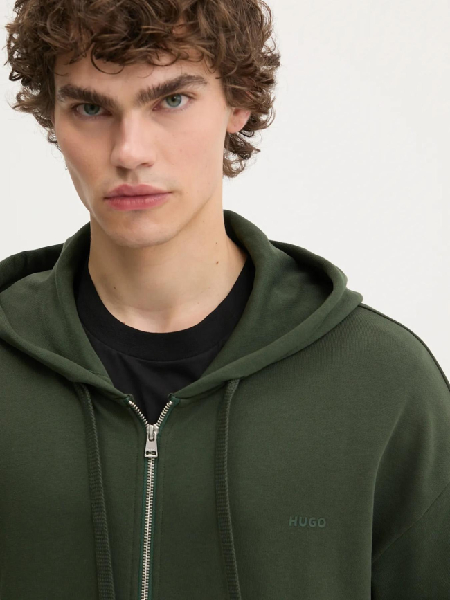 Sweat à capuche zippé dapo vert homme - Hugo