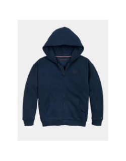 Sweat à capuche zippé à drapeau brodé bleu marine enfant - Tommy Hilfiger