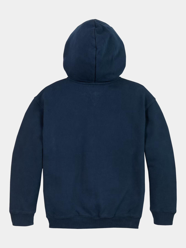 Sweat à capuche zippé à drapeau brodé bleu marine enfant - Tommy Hilfiger