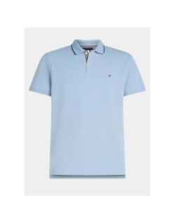Polo en piqué de coton et logo brodé bleu homme - Tommy Hilfiger