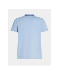 Polo en piqué de coton et logo brodé bleu homme - Tommy Hilfiger