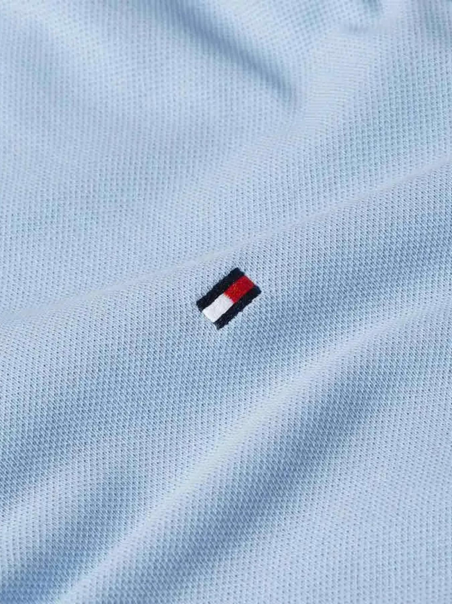 Polo en piqué de coton et logo brodé bleu homme - Tommy Hilfiger