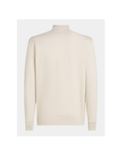 Sweat zippé à col montant beige homme - Tommy Hilfiger