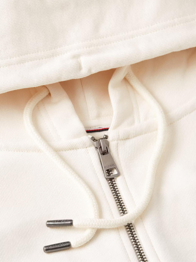 Sweat à capuche athleisure décontracté zippé logo beige homme - Tommy Hilfiger