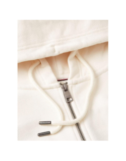 Sweat à capuche athleisure décontracté zippé logo beige homme - Tommy Hilfiger