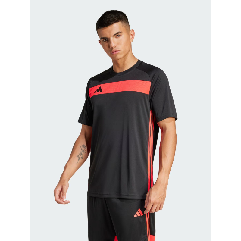 Maillot de football tiro noir et rouge homme - Adidas