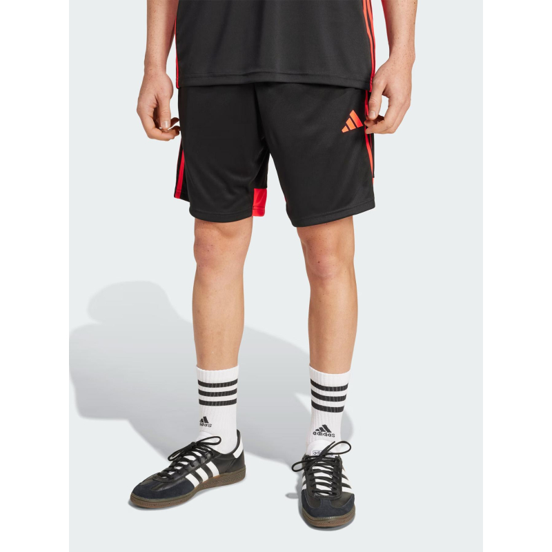 Short de football tiro noir et rouge homme - Adidas