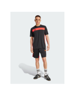 Short de football tiro noir et rouge homme - Adidas