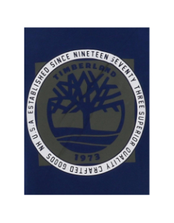 T-shirt à manches courtes en coton bleu enfant - Timberland