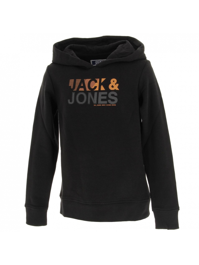 Sweat à capuche floki noir garçon - Jack & Jones