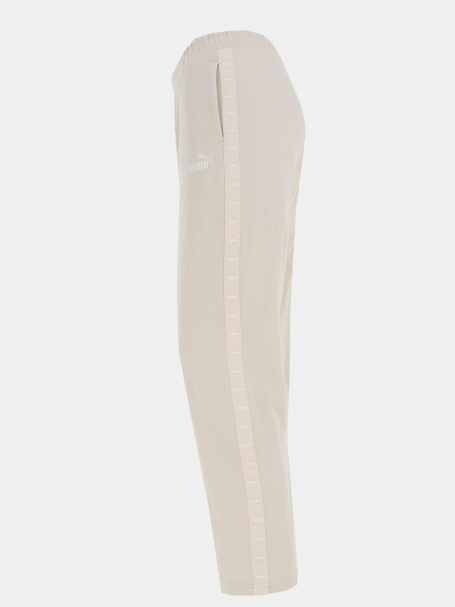Jogging droit tape beige femme - Puma