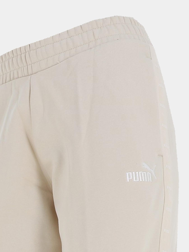 Jogging droit tape beige femme - Puma