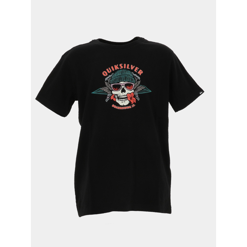 T-shirt à manches courtes hibiskull noir garçon - Quiksilver